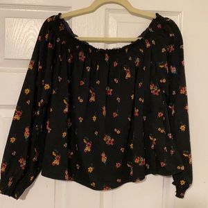 H&M Floral Off the Shoulder Top